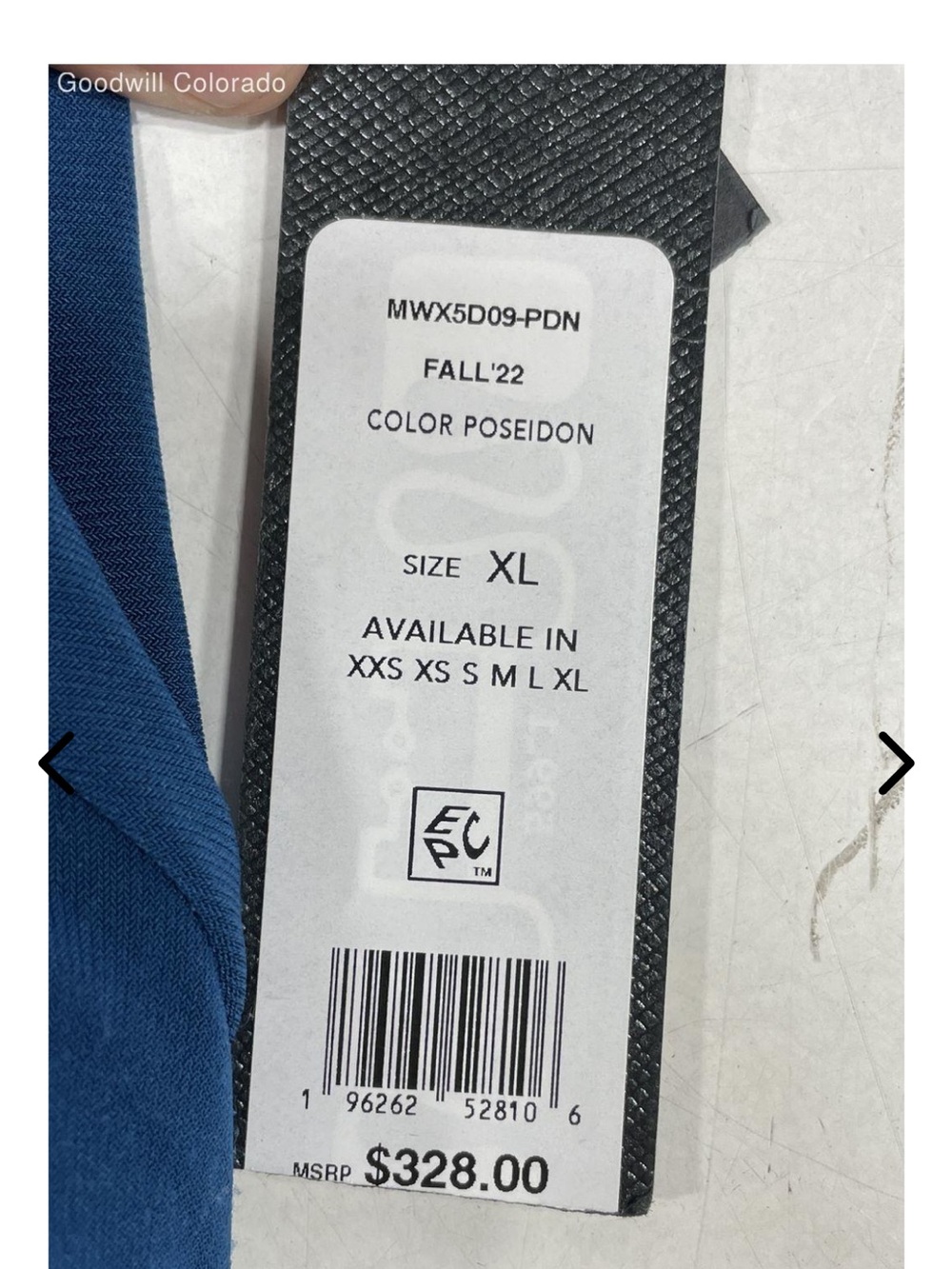 BCBG MaxAzria NWT Blue Cutout One Shoulder Maxi Dress XL Formal High Slit - Picture 6 of 6